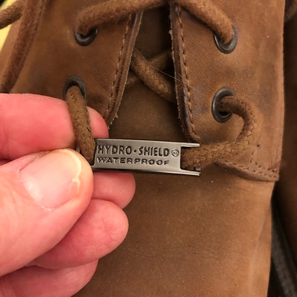 ROCKPORT HYDRO-SHEILD WATERPROOF LEATHER SHOES LACE UP TAN size 9W - Picture 2 of 6
